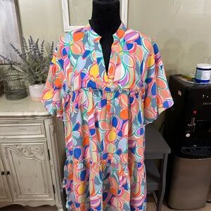 Colorful Floral Women's Dress